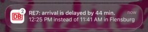 Delayed train notification Delayed train notification